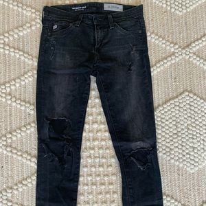 AG-ED Black Ripped Jeans